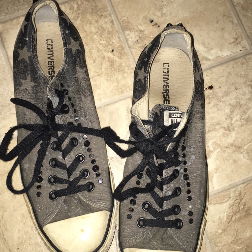 Converse studded shoes